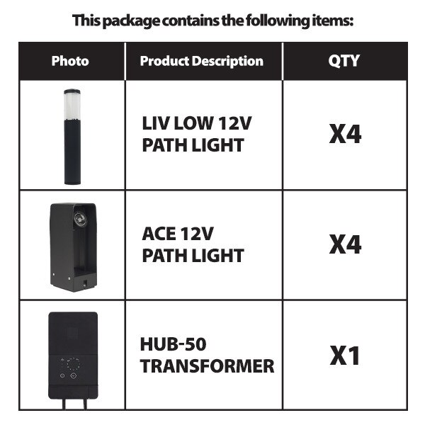 Modern Pathway Lighting Kit